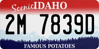 ID license plate 2M7839D