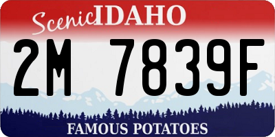 ID license plate 2M7839F