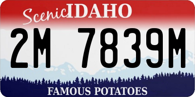 ID license plate 2M7839M