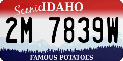 ID license plate 2M7839W