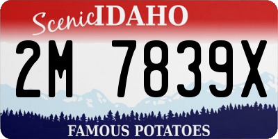 ID license plate 2M7839X