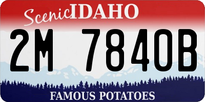 ID license plate 2M7840B