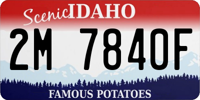 ID license plate 2M7840F