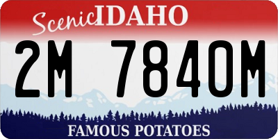 ID license plate 2M7840M