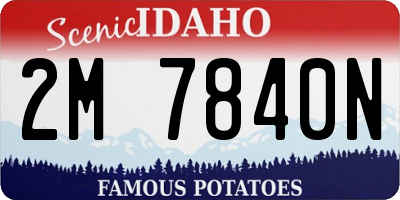 ID license plate 2M7840N