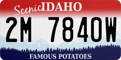 ID license plate 2M7840W