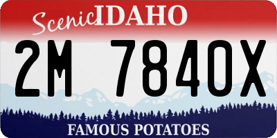 ID license plate 2M7840X