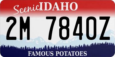 ID license plate 2M7840Z