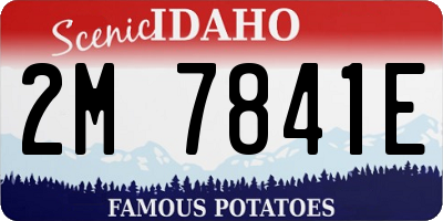 ID license plate 2M7841E