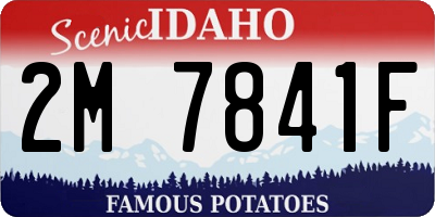 ID license plate 2M7841F