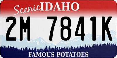ID license plate 2M7841K