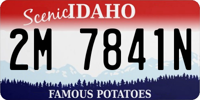 ID license plate 2M7841N