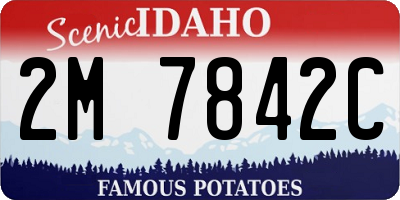 ID license plate 2M7842C