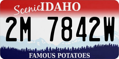 ID license plate 2M7842W
