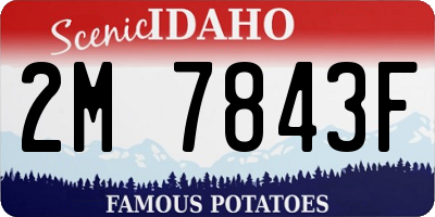 ID license plate 2M7843F