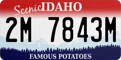 ID license plate 2M7843M