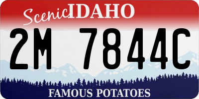 ID license plate 2M7844C