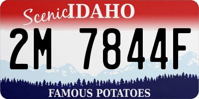 ID license plate 2M7844F