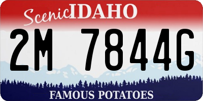 ID license plate 2M7844G