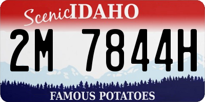 ID license plate 2M7844H