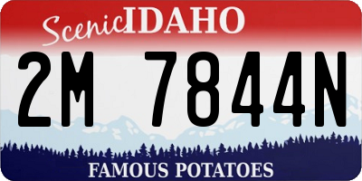ID license plate 2M7844N
