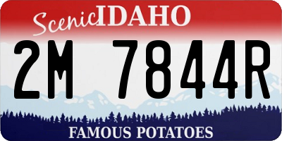 ID license plate 2M7844R