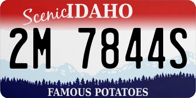 ID license plate 2M7844S