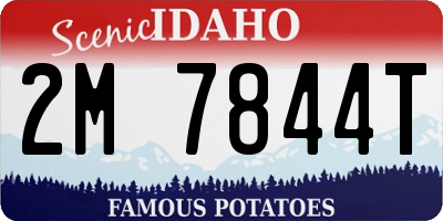 ID license plate 2M7844T