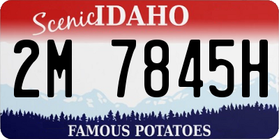 ID license plate 2M7845H
