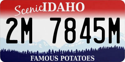 ID license plate 2M7845M