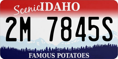 ID license plate 2M7845S