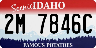 ID license plate 2M7846C