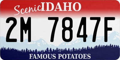 ID license plate 2M7847F