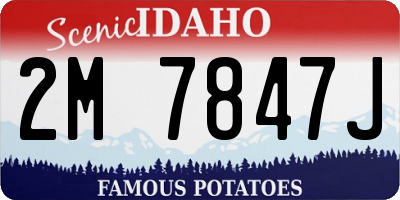 ID license plate 2M7847J
