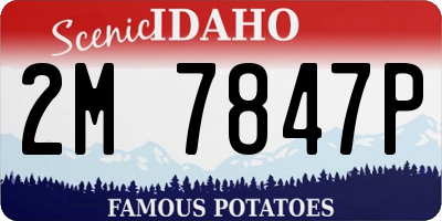 ID license plate 2M7847P