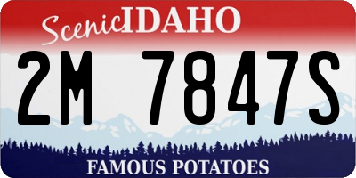 ID license plate 2M7847S