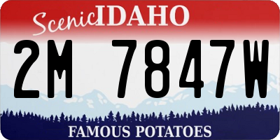 ID license plate 2M7847W
