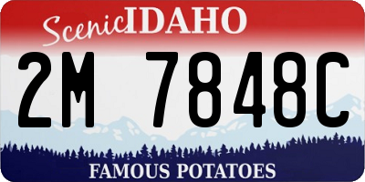 ID license plate 2M7848C
