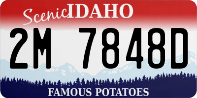ID license plate 2M7848D