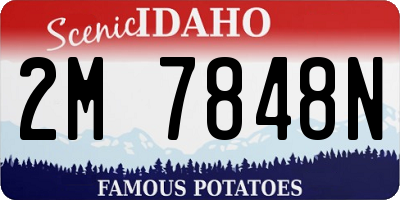 ID license plate 2M7848N