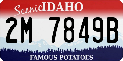 ID license plate 2M7849B