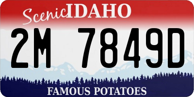 ID license plate 2M7849D