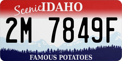 ID license plate 2M7849F