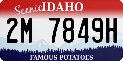 ID license plate 2M7849H