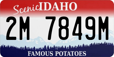 ID license plate 2M7849M
