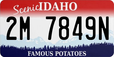 ID license plate 2M7849N
