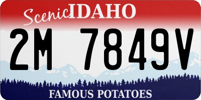 ID license plate 2M7849V