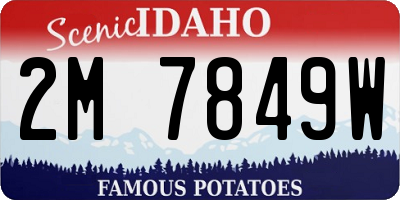 ID license plate 2M7849W