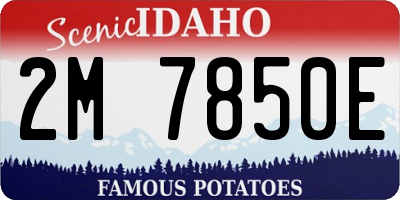 ID license plate 2M7850E