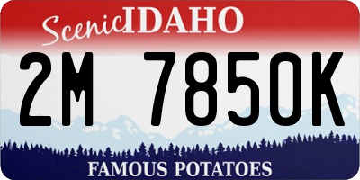 ID license plate 2M7850K